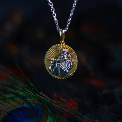 Krishna Flute Gold Pendant