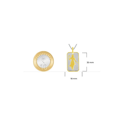 Krishna Feather Dual Pendant