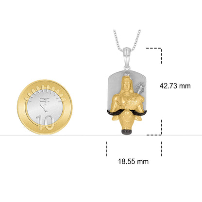 Devotion and Strength Silver Pendant
